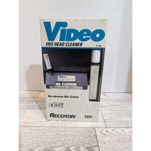 Recoton VHS Video Cassette Head Cleaner Non-Abrasive Wet System for VCR